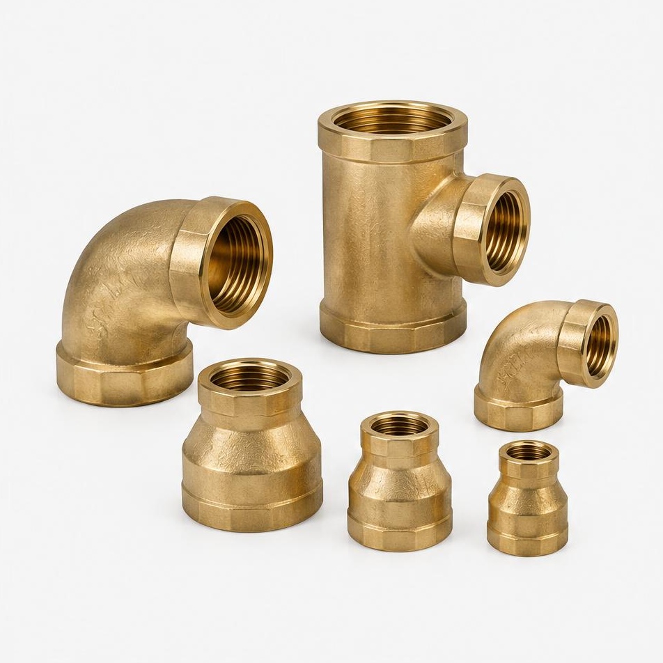 Brass compression fitting — illustrative product image