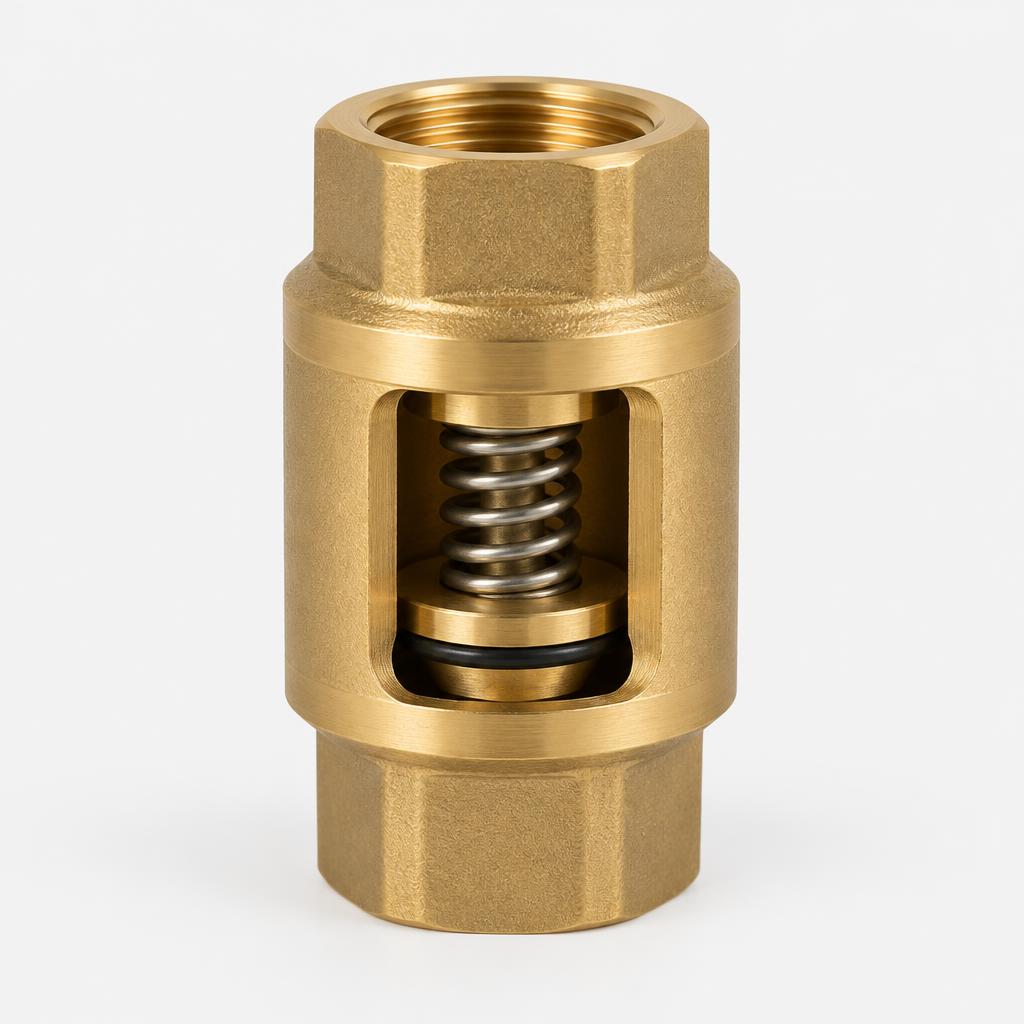 Brass check / non-return valve — illustrative product image