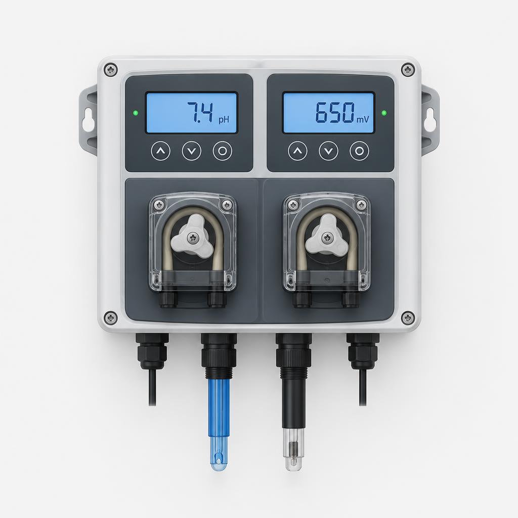 Combined pH and ORP controller — illustrative product image
