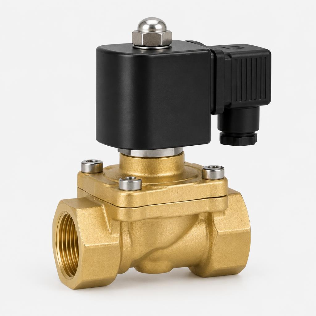 Solenoid water valve normally closed — illustrative product image