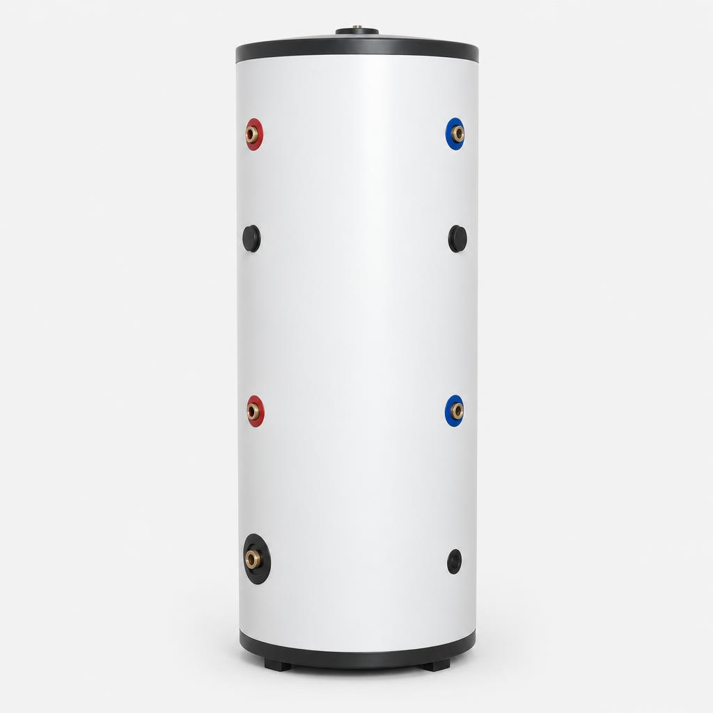 Solar hot-water storage tank 200-300 L — illustrative product image