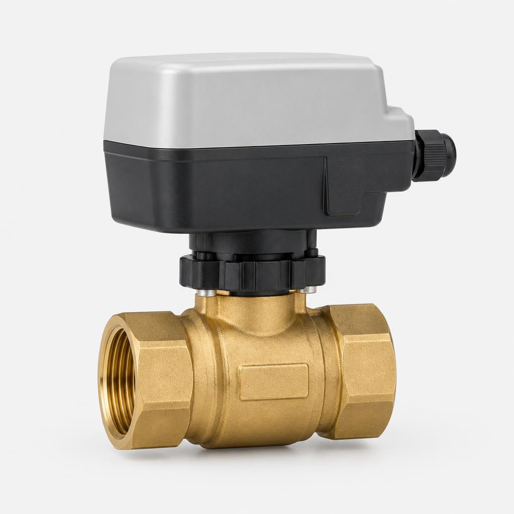 2-way motorized zone valve — illustrative product image