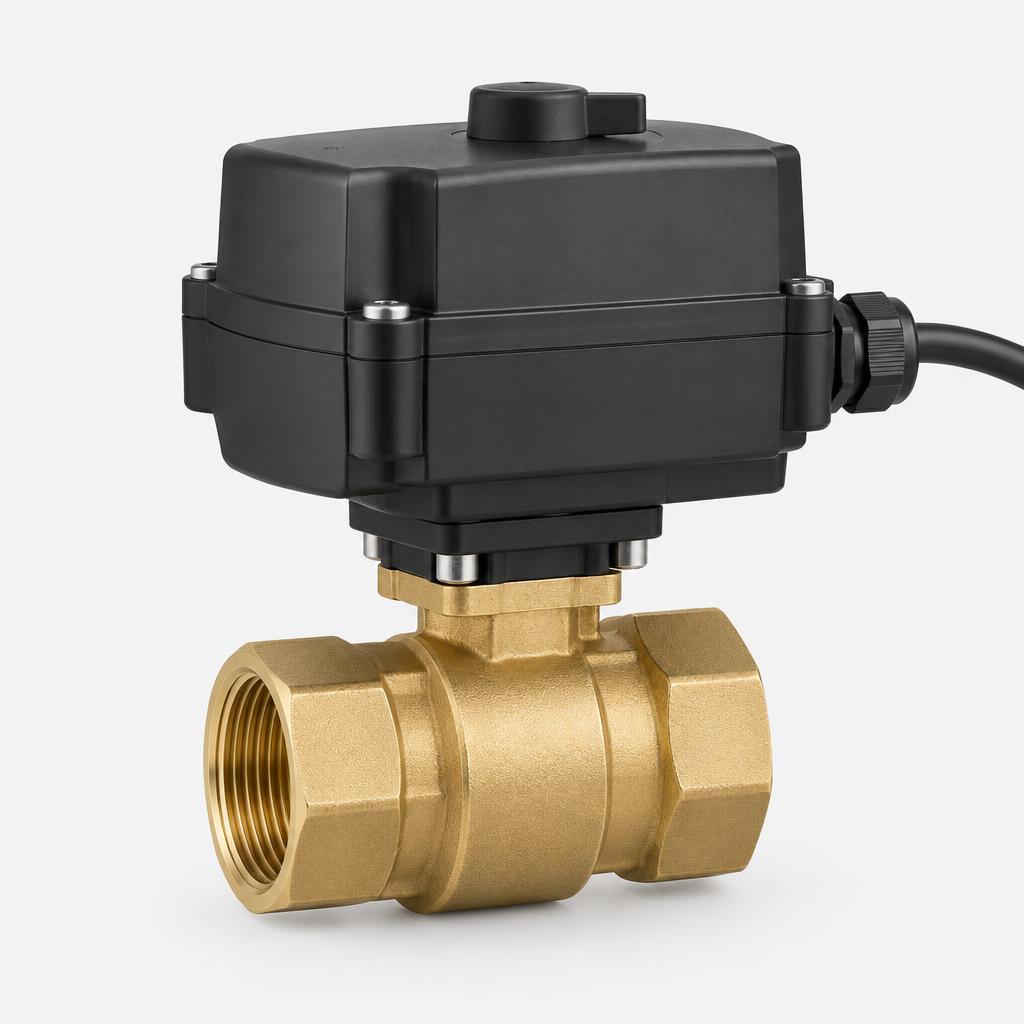 Motorized ball valve — illustrative product image
