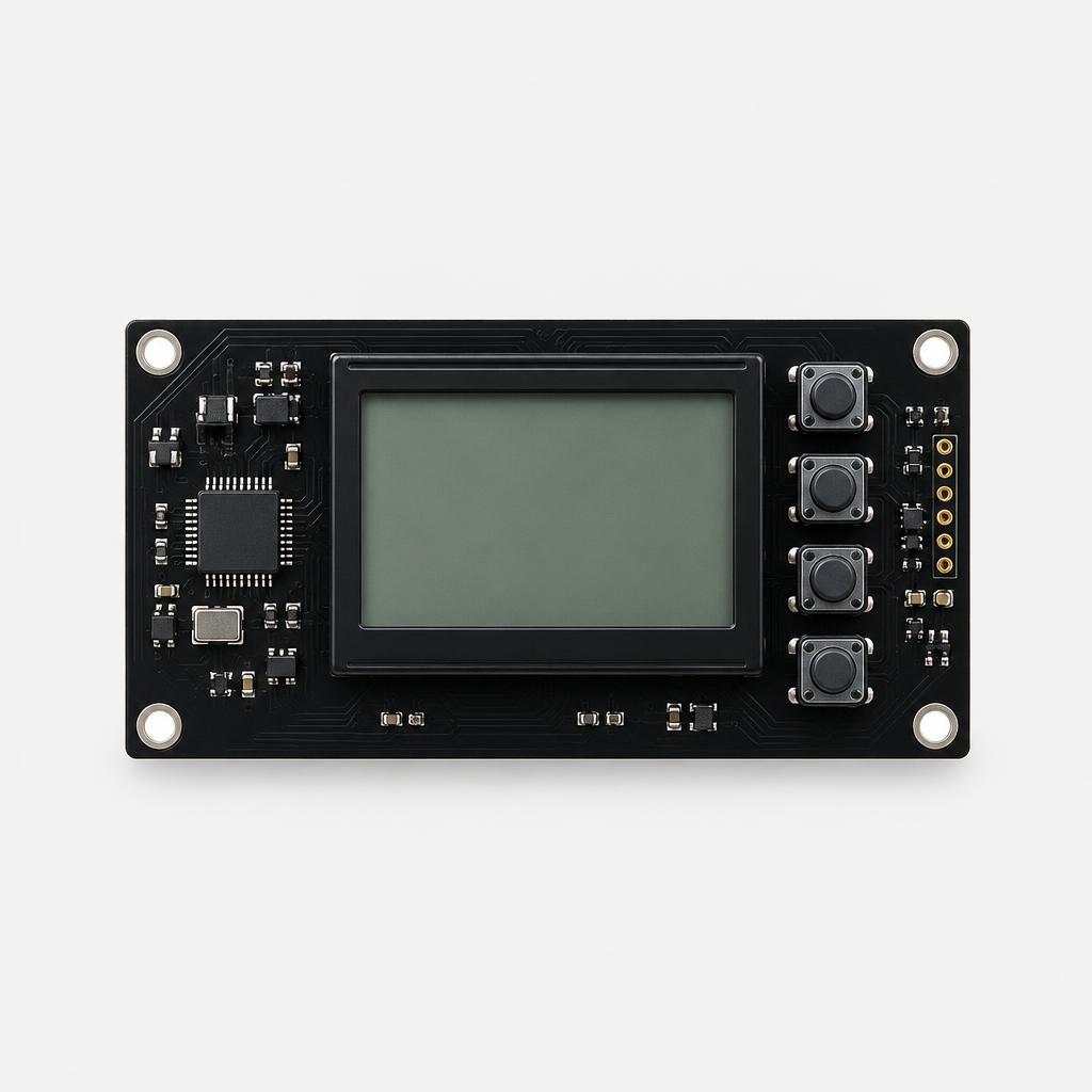 Pool heat pump user display panel — illustrative product image