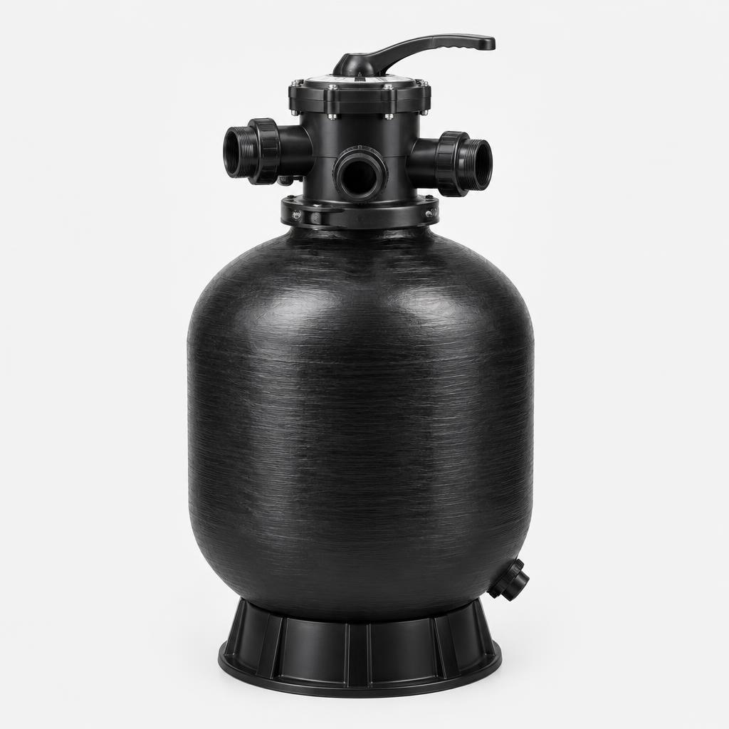 Top-mount sand filter for pools — illustrative product image