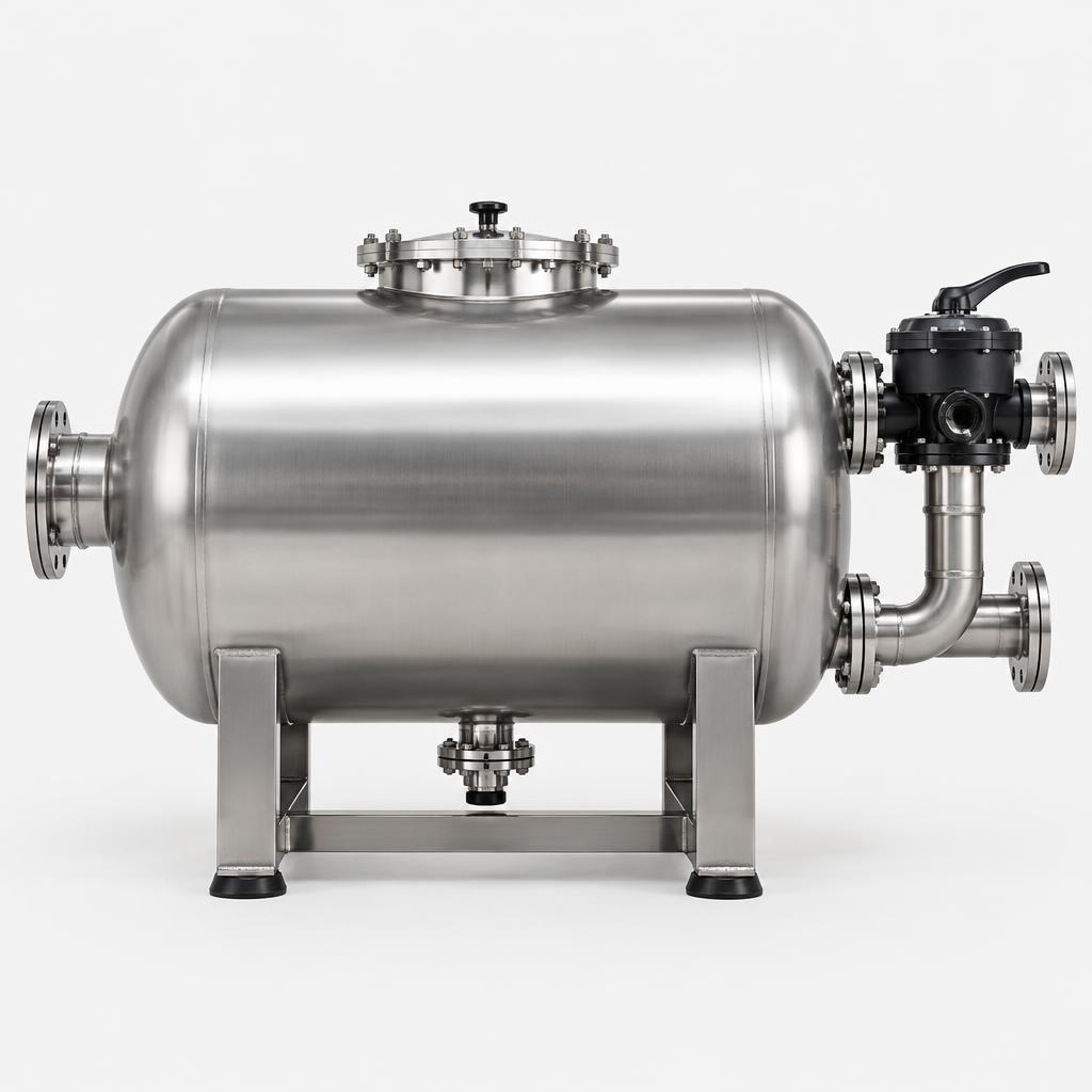Commercial high-flow sand filter — illustrative product image
