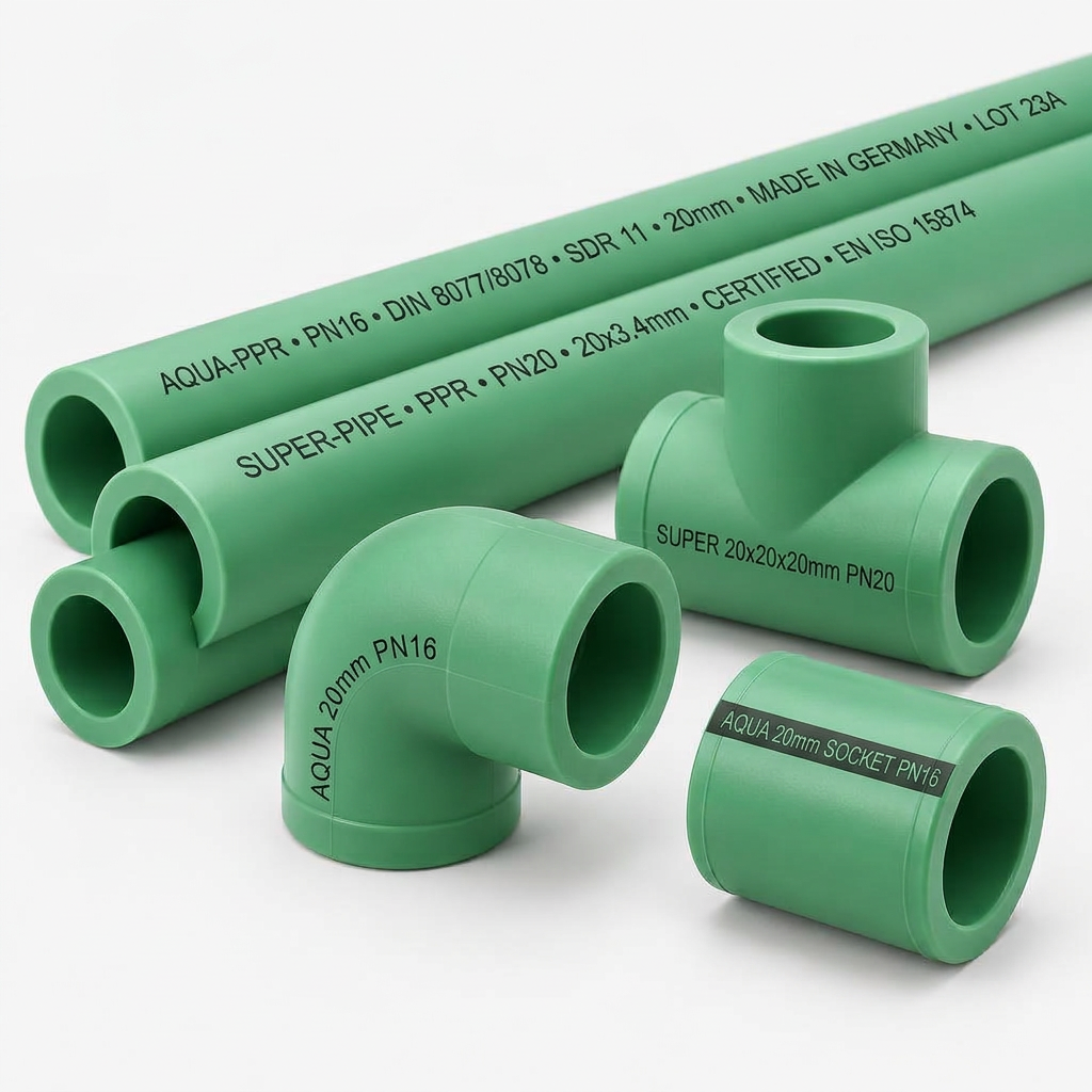 PPR pipe and fittings — illustrative product image
