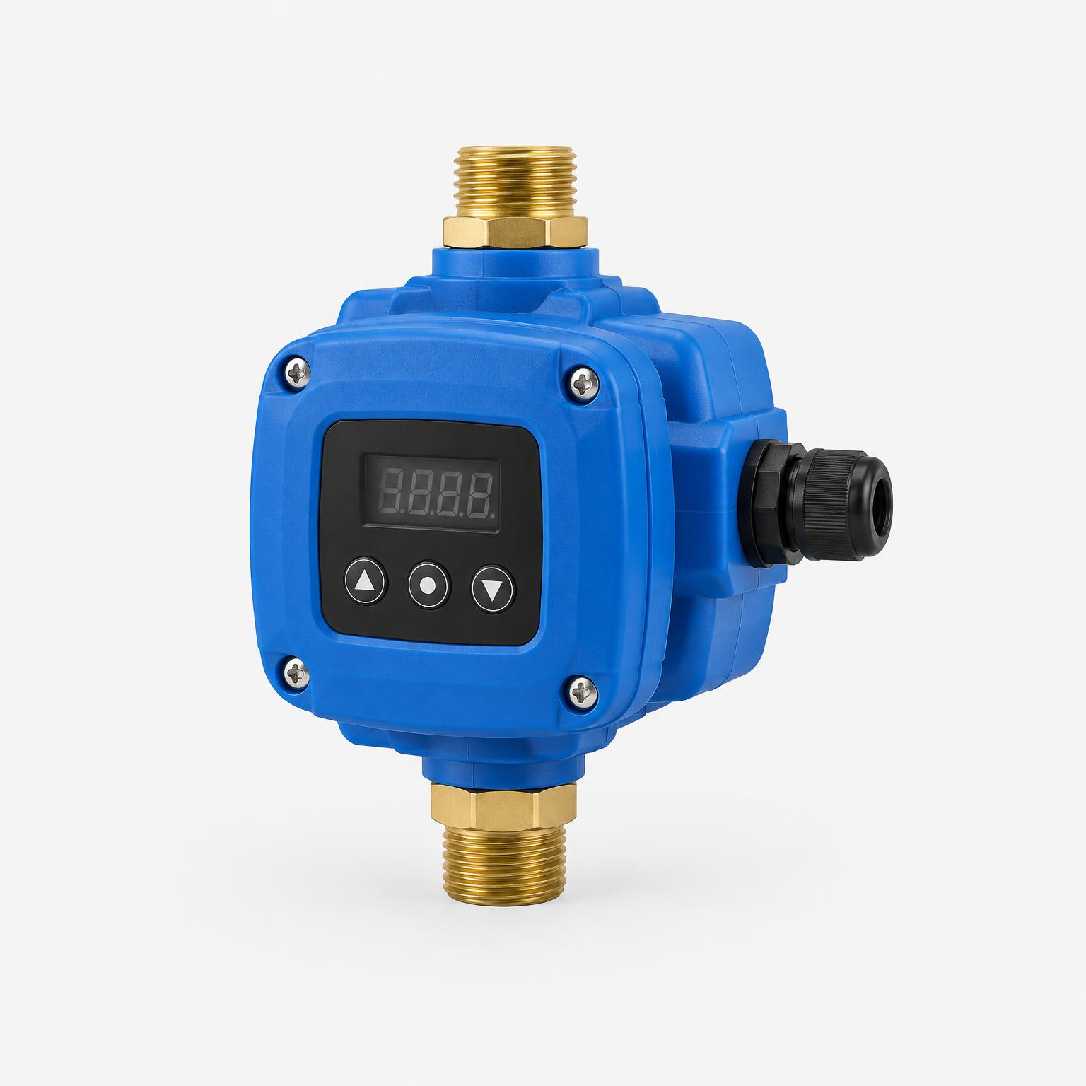 Pump with integrated electronic controller — illustrative product image