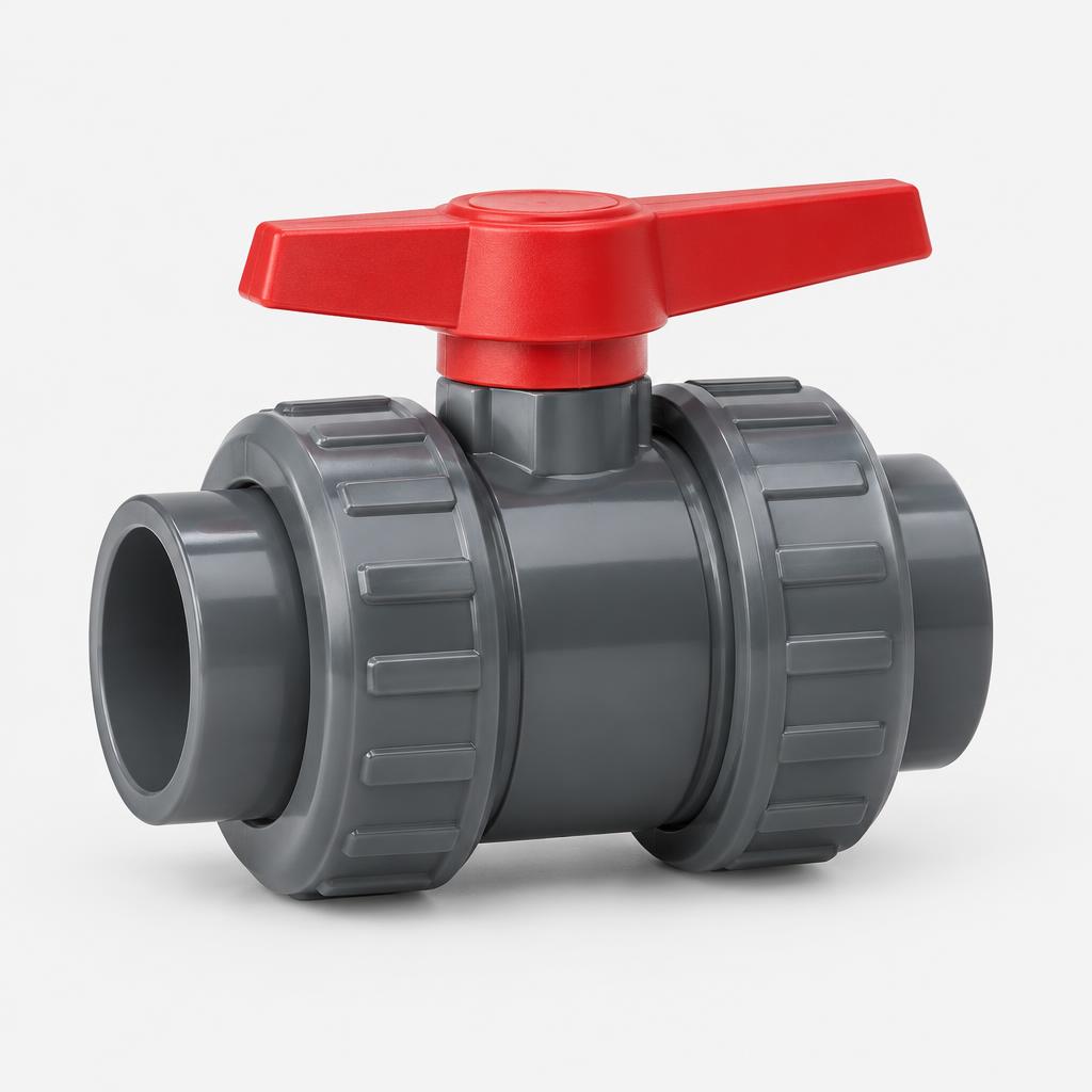 PVC true-union pool ball valve — illustrative product image