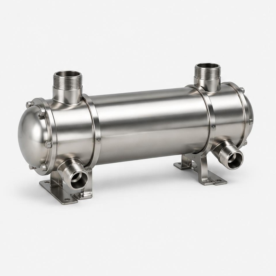 Titanium pool heat exchanger — illustrative product image
