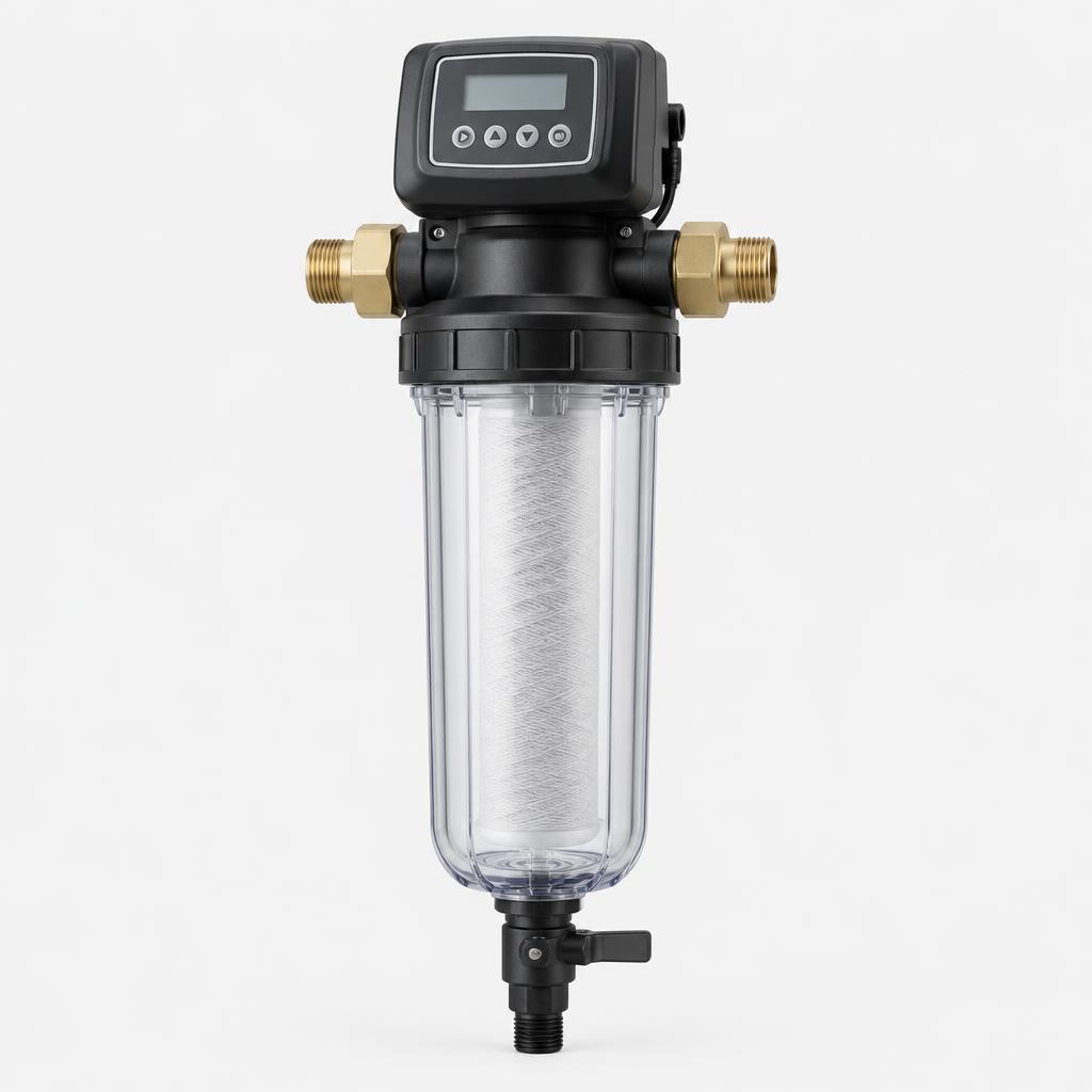 Automatic backwash sediment filter — illustrative product image