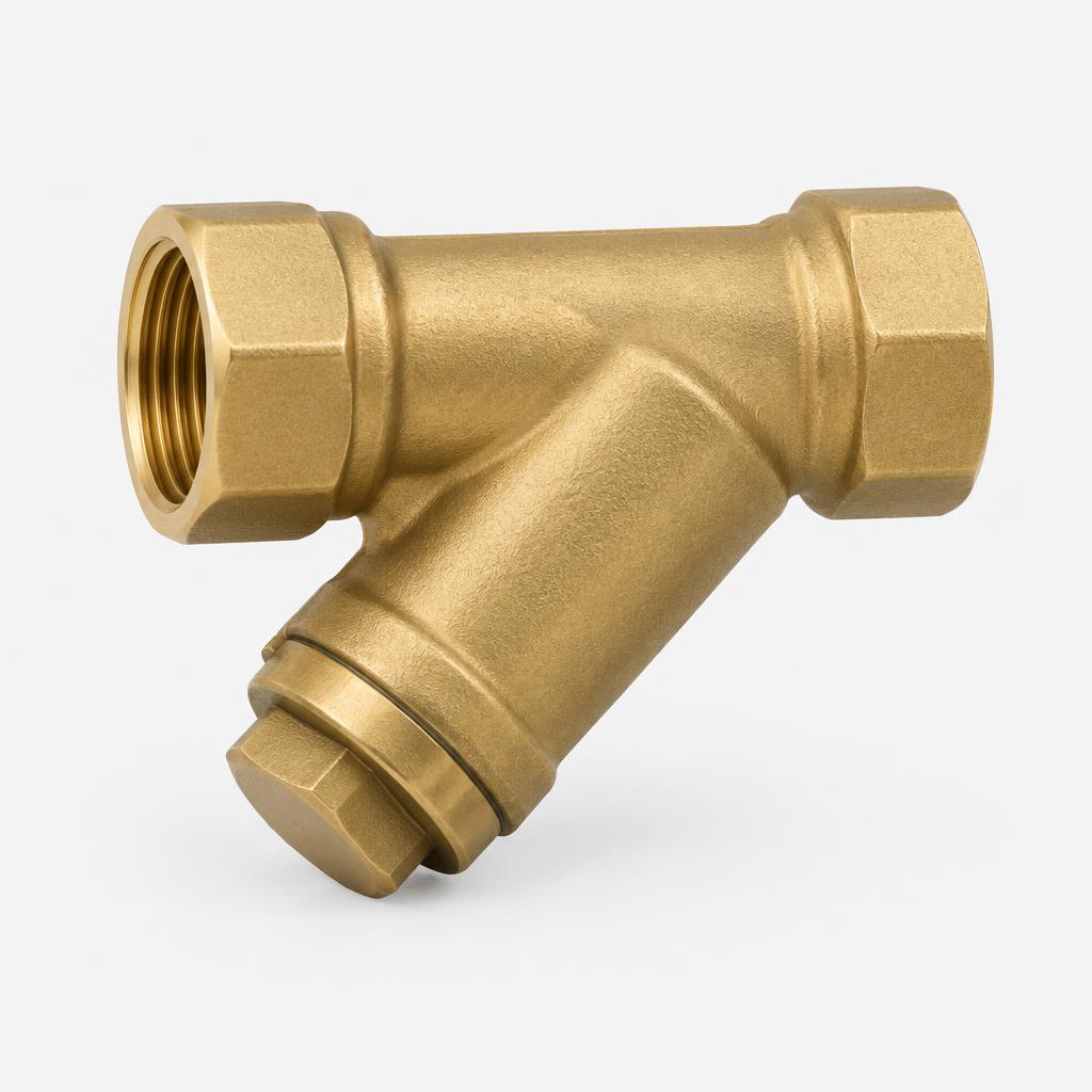 Brass Y-strainer — illustrative product image